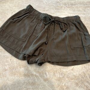 Lovestitch Shorts Pull On Drawstring Elastic Waist Green Medium